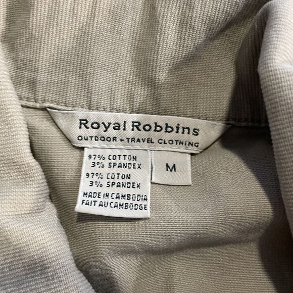 Royal Robbins Jacket Safari Khaki Zip Up Cotton Canvas Outdoors Hiking Medium - Picture 3 of 6